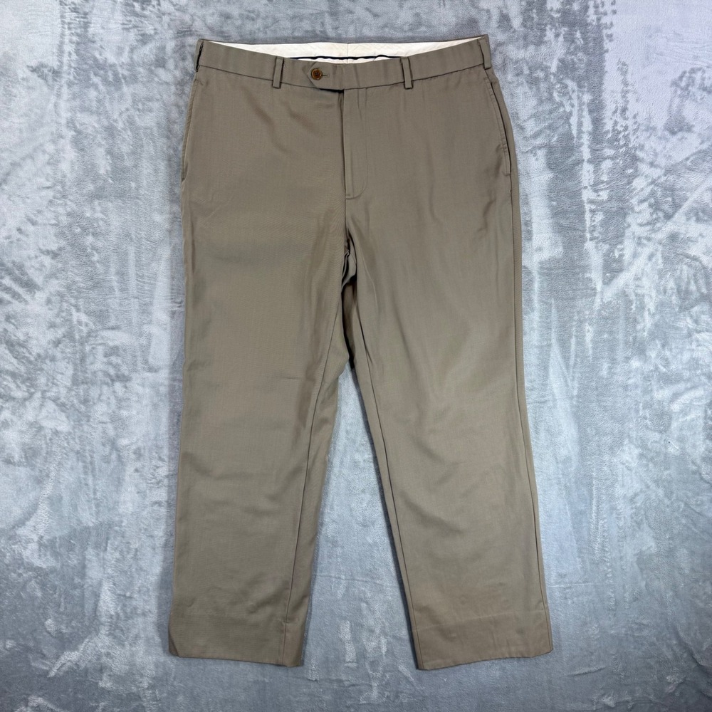Brooks Brothers Madison Wool Dress Pants Men's Size 37x30 Tan Khaki Formal Pants